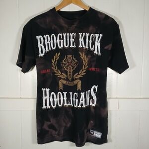 WWE Sheamus Graphic T-Shirt Mens Medium Black Acid Wash‎ Brogue Kick Hooligans